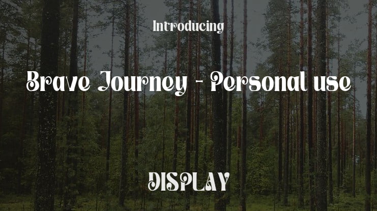 Brave Journey - Personal use Font