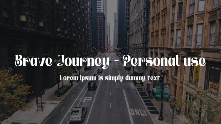 Brave Journey - Personal use Font