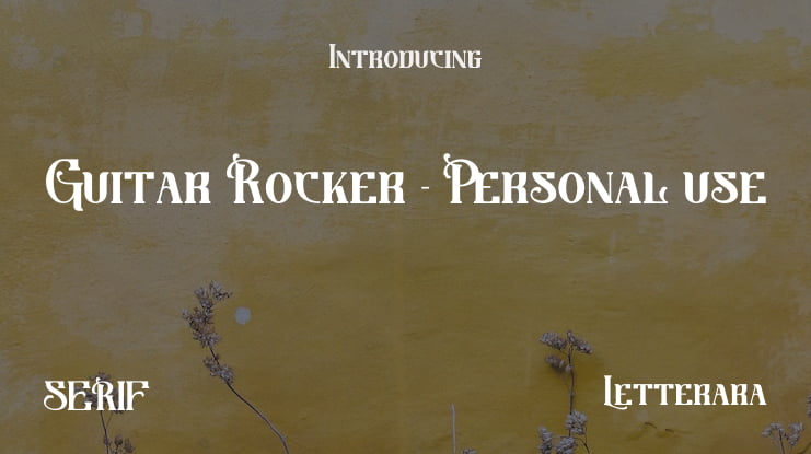 Guitar Rocker - Personal use Font