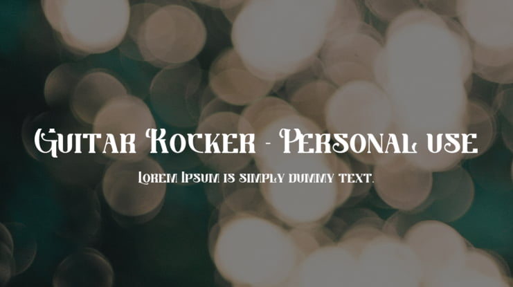 Guitar Rocker - Personal use Font