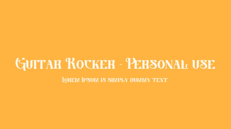 Guitar Rocker - Personal use Font