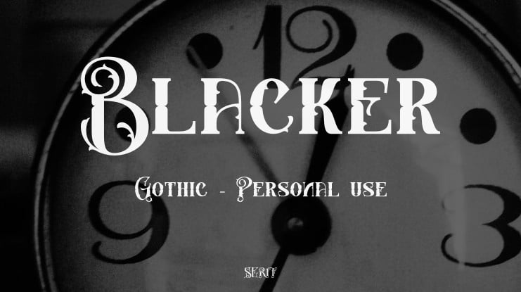 Blacker Gothic - Personal use Font