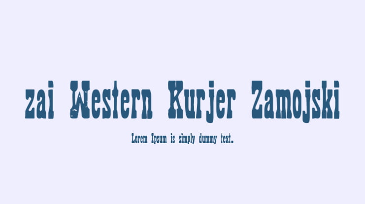 zai Western Kurjer Zamojski Font