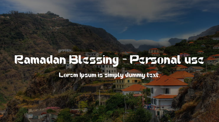 Ramadan Blessing - Personal use Font