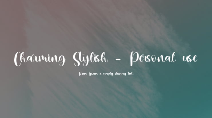 Charming Stylish - Personal use Font