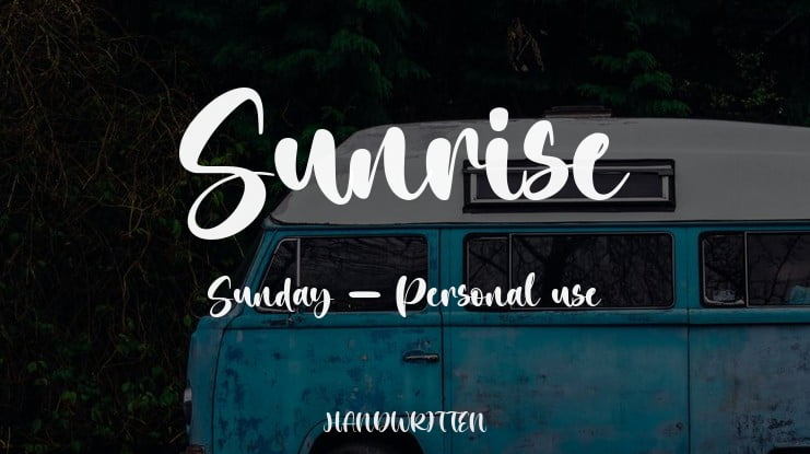 Sunrise Sunday - Personal use Font