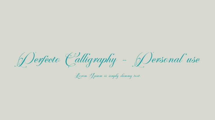 Perfecto Calligraphy - Personal use Font