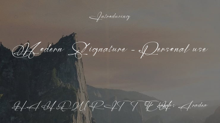 Modern Signature - Personal use Font