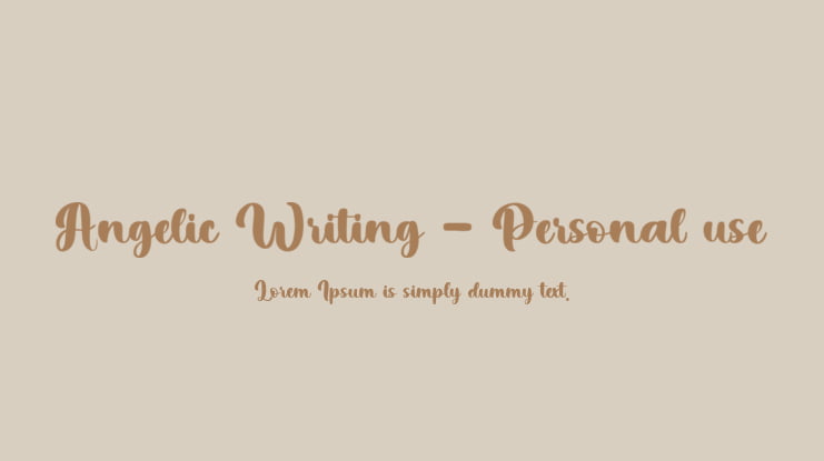 Angelic Writing - Personal use Font