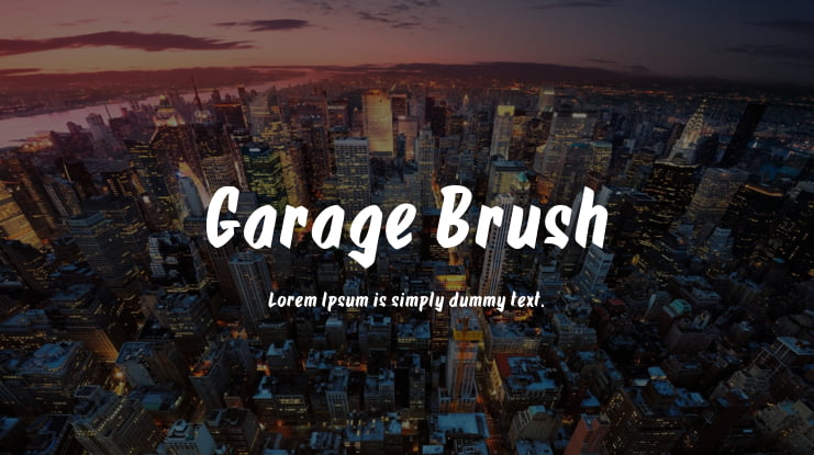 Garage Brush Font