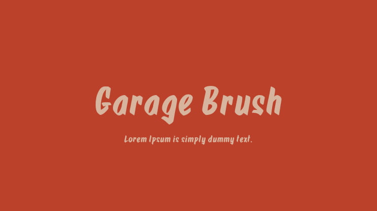 Garage Brush Font