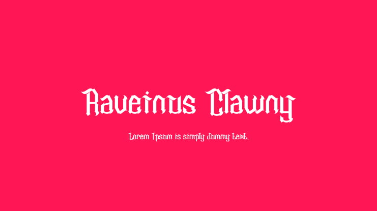 Raveinus Clawny Font