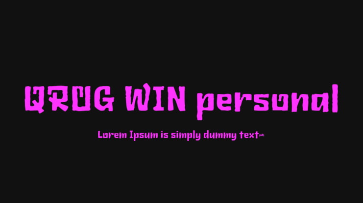 QROG WIN personal Font