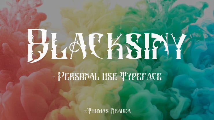 Blacksiny - Personal use Font