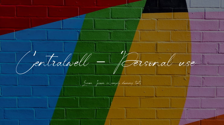 Centralwell - Personal use Font