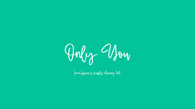 Only You Font