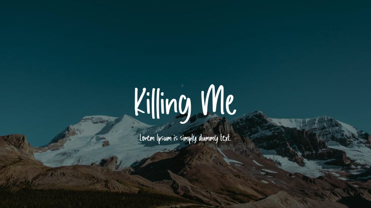 Killing Me Font