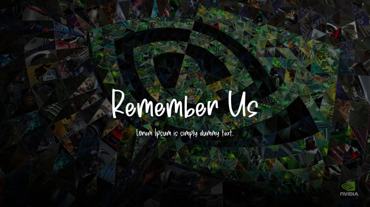 Remember Us Font