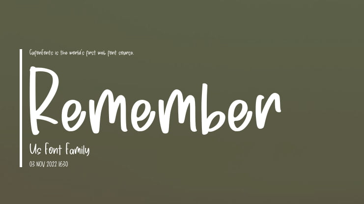 Remember Us Font