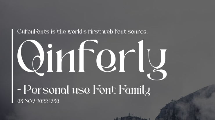 Qinferly - Personal use Font