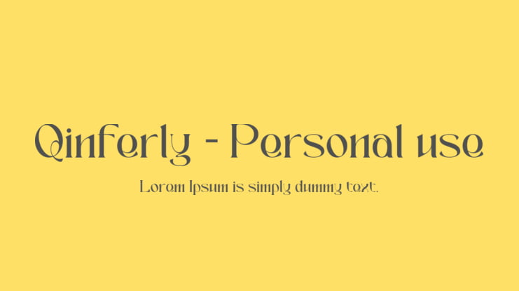 Qinferly - Personal use Font