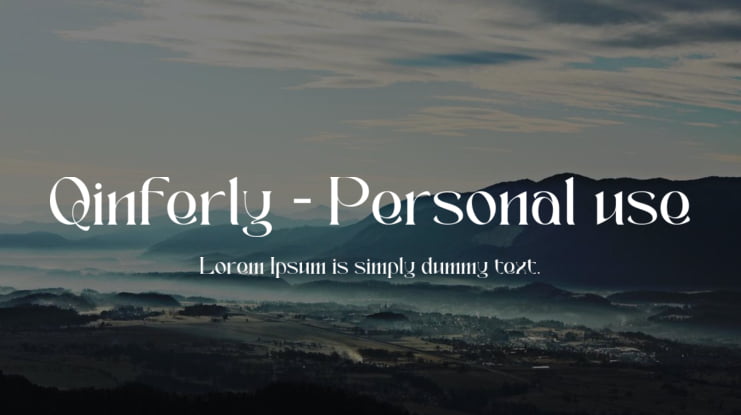 Qinferly - Personal use Font