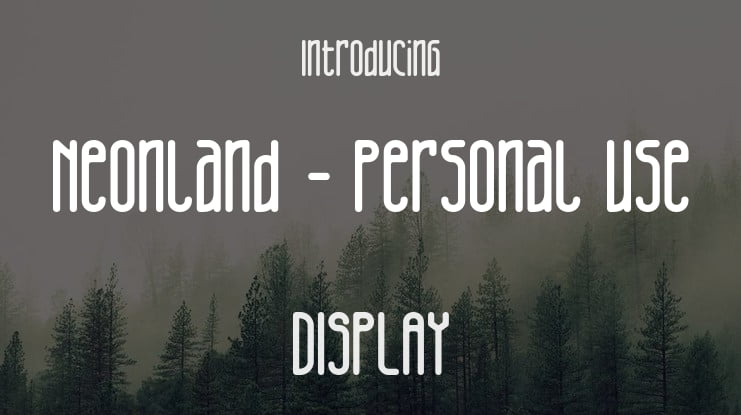 Neonland - Personal use Font