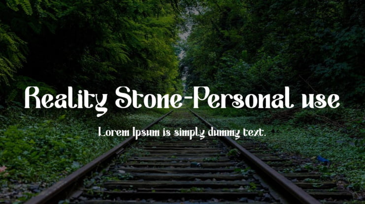 Reality Stone-Personal use Font