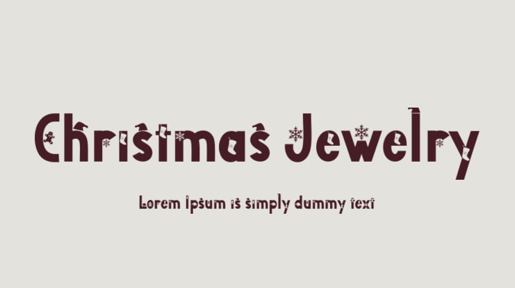 Christmas Jewelry Font