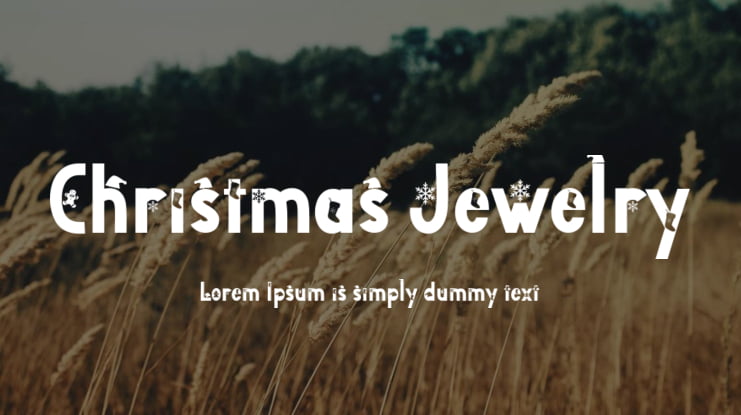 Christmas Jewelry Font