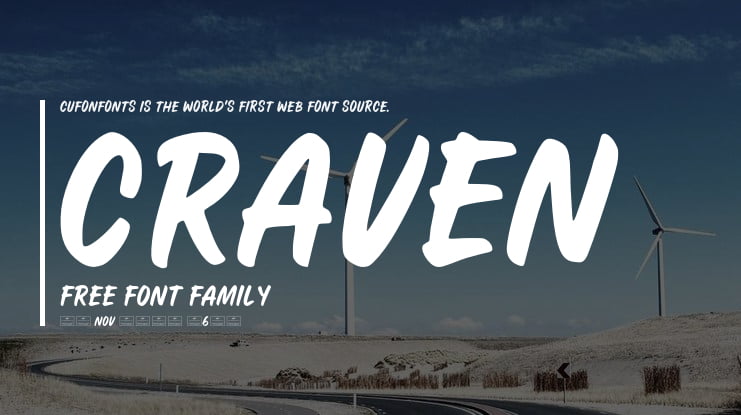 Craven Free Font