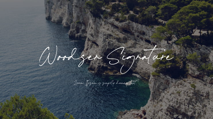 Woodsen Signature Font