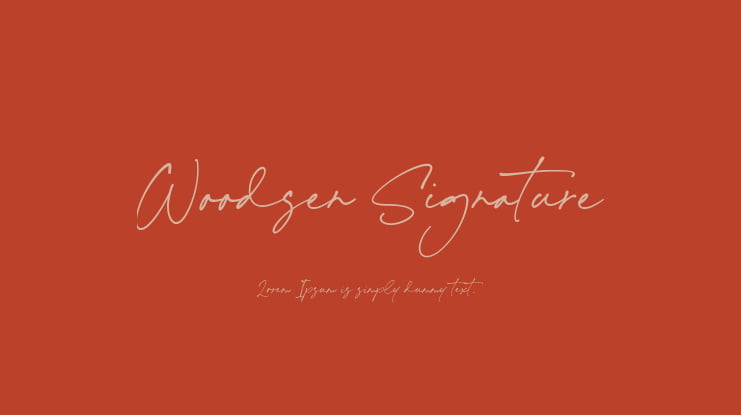 Woodsen Signature Font