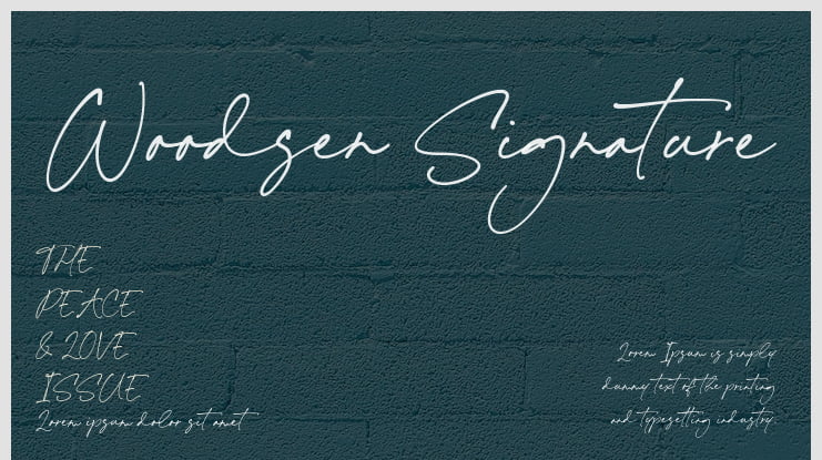 Woodsen Signature Font