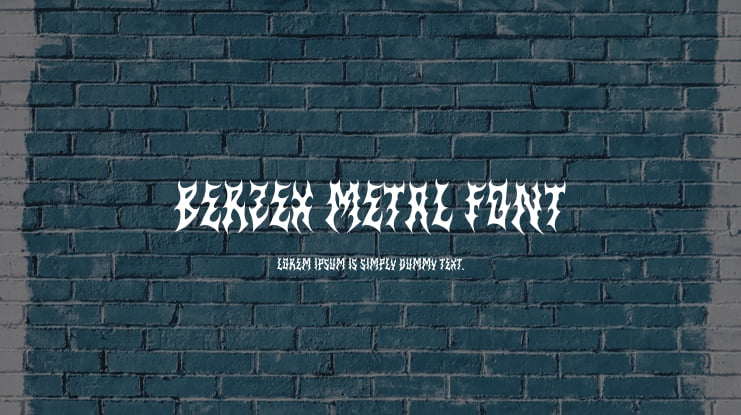 Berzex Metal Font