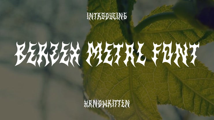 Berzex Metal Font