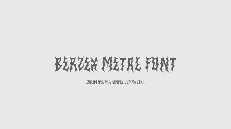 Berzex Metal Font