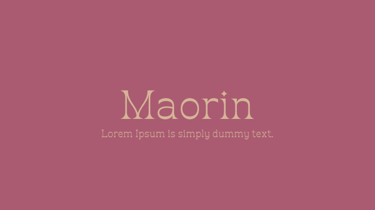 Maorin Font