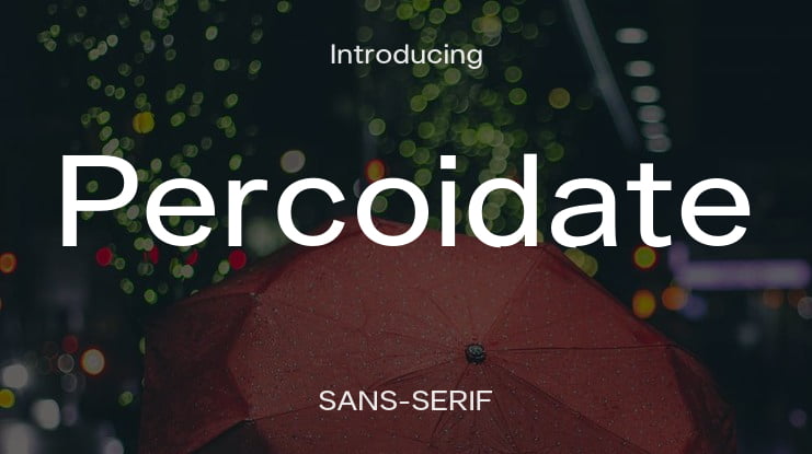 Percoidate Font Family