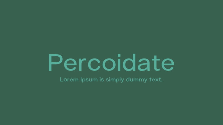 Percoidate Font Family