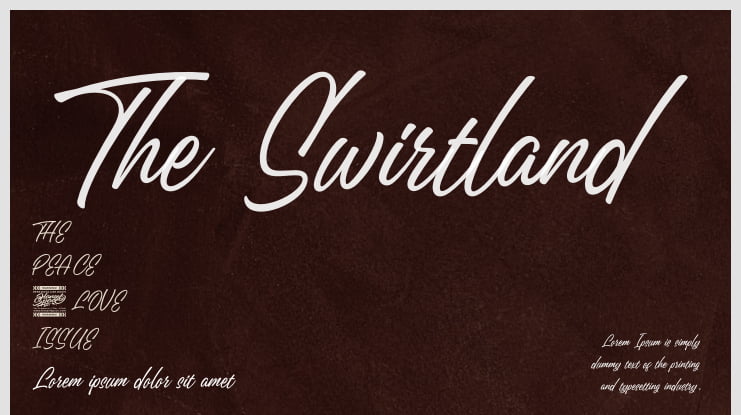 The Swirtland Font