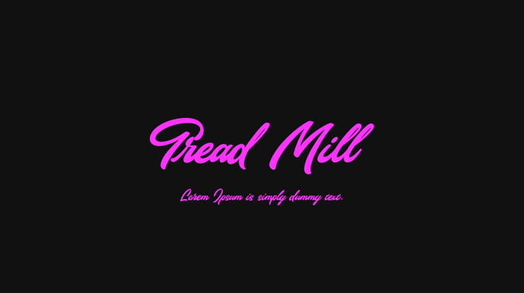 Tread Mill Font