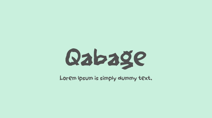 Qabage Font