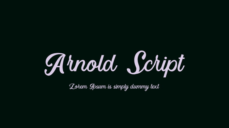 Arnold Script Font