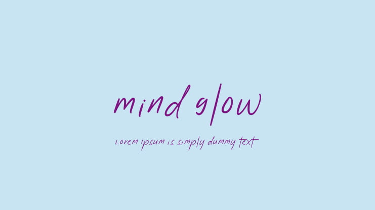 Mind Glow Font