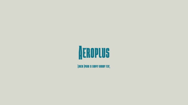 Aeroplus Font Family