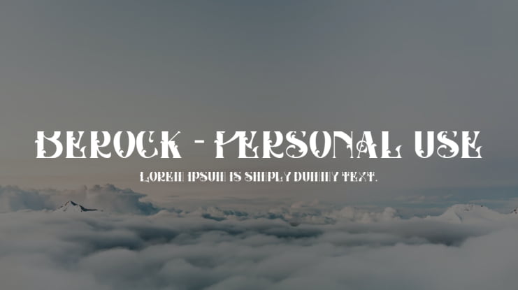 Berock - Personal use Font