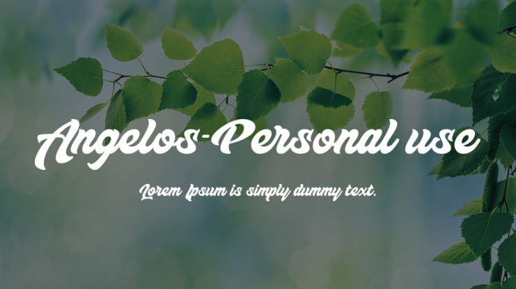 Angelos-Personal use Font