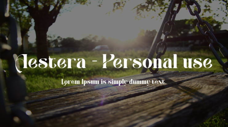 Aestera - Personal use Font