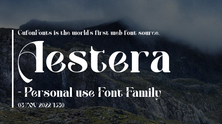 Aestera - Personal use Font